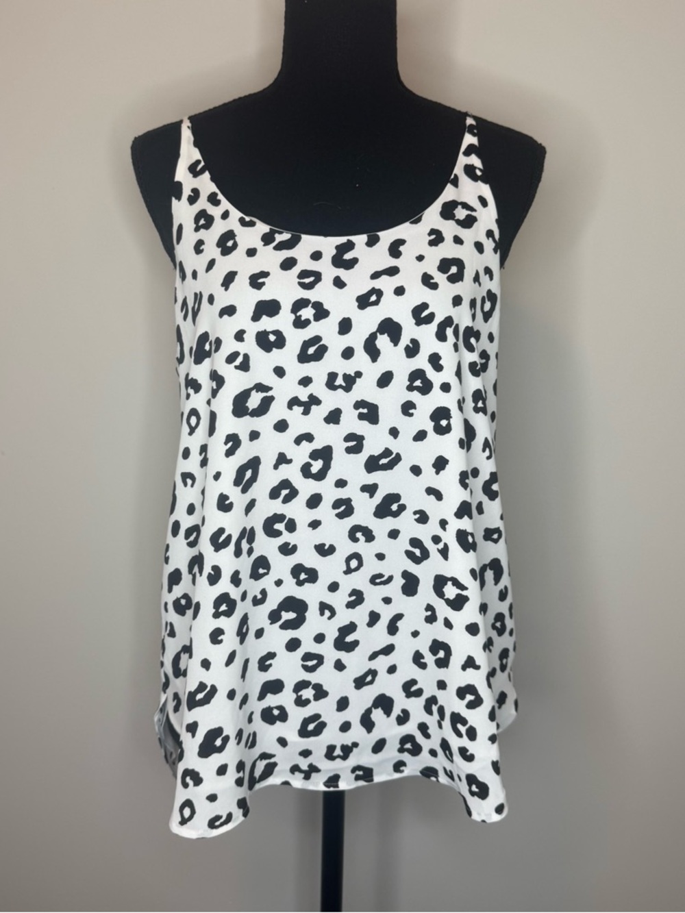 LOFT Black and White Leopard Print Camisole